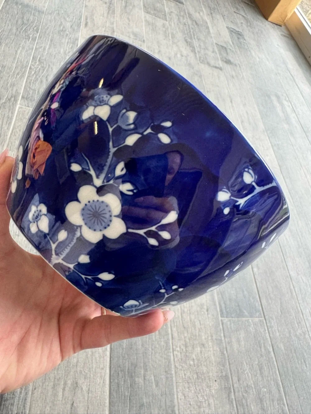 Williams Sonoma Blue and White Cherry Blossom Bowl